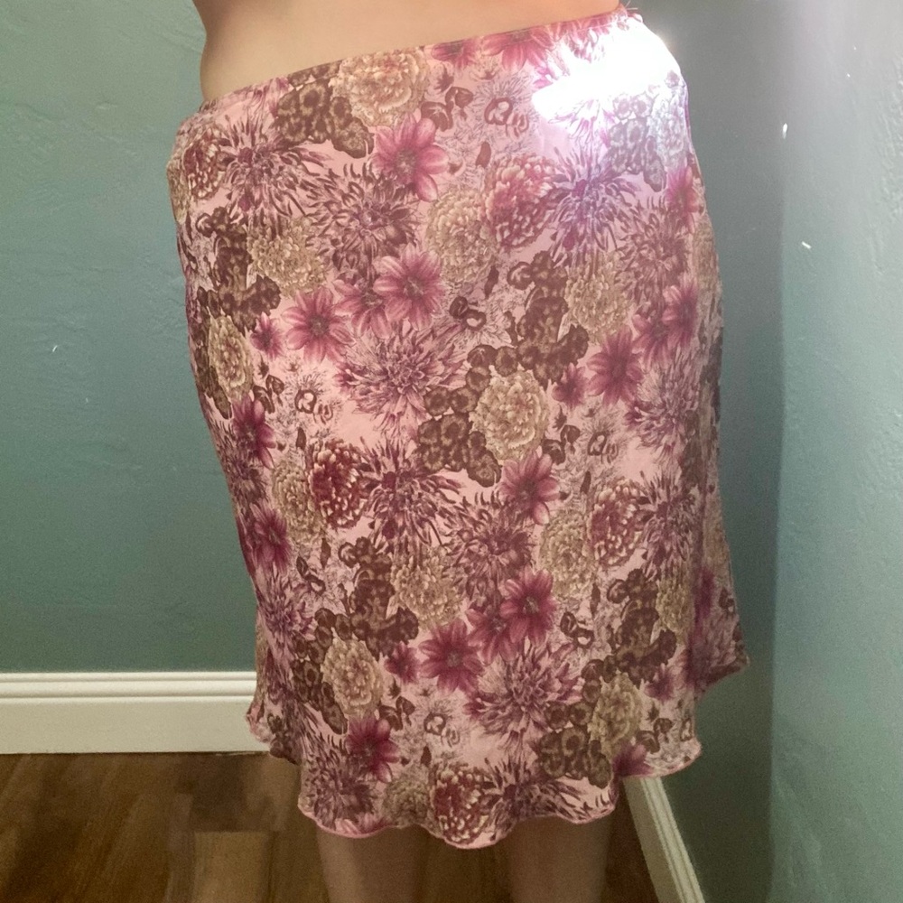A. Byer Floral Knee Lined Skirt Fairycore Cottagecore Sz Large